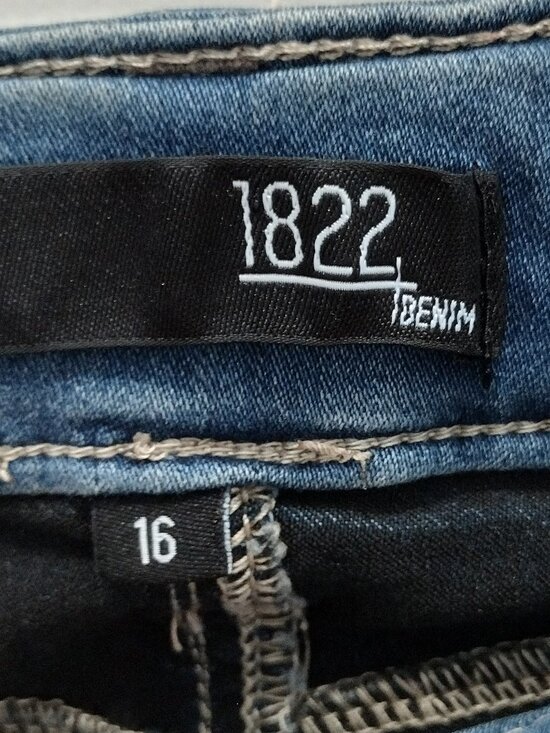 1822 Denim Size 16 Ankle Skinny Jeans NWT No Gap Waistband Stretch Mid Wash - Picture 5 of 10
